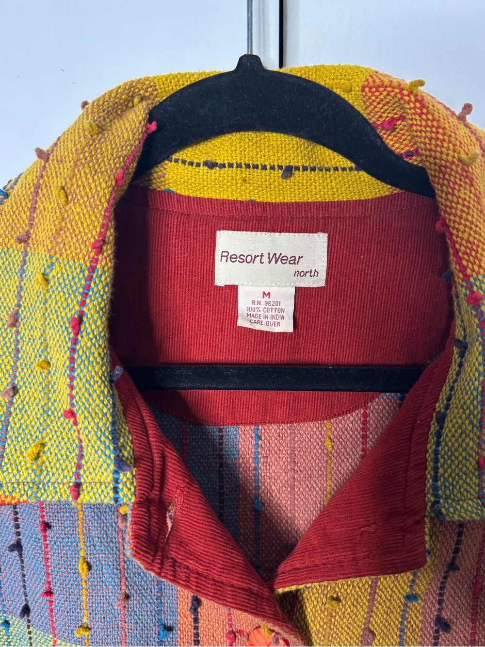 Multicolor Patchwork Button-Up Jacket - Multicolor - Picture 7 of 9